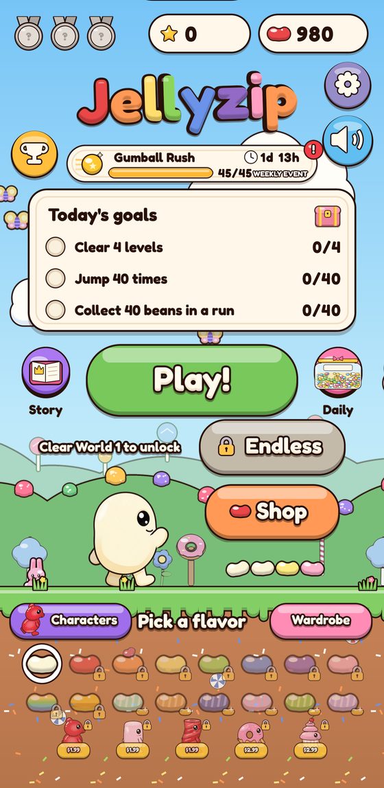 Jellyzip main menu